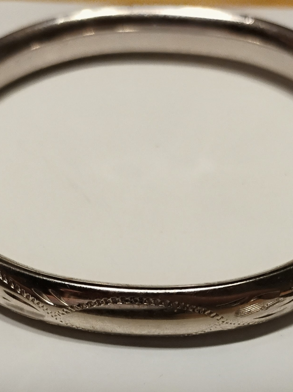 Engraved Sterling Silver Bangle Bracelet